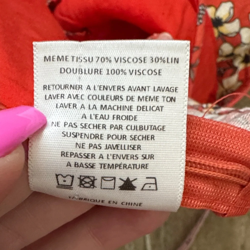 Miss Me Orange Red Floral Camisole Top - Picture 10 of 10